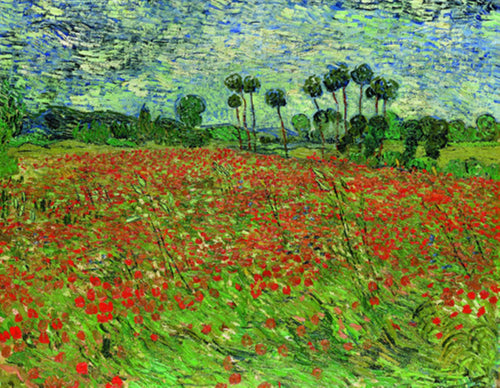 Campo Com Papoilas (Vincent Van Gogh) - Reprodução com Qualidade Museu