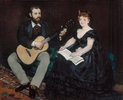 Aula de música (Edouard Manet) - Reprodução com Qualidade Museu