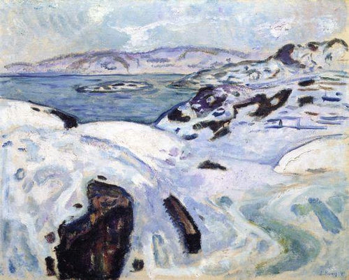 Inverno na costa (Edvard Munch) - Reprodução com Qualidade Museu