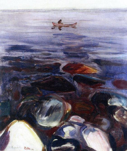 Barco a remo no mar (Edvard Munch) - Reprodução com Qualidade Museu