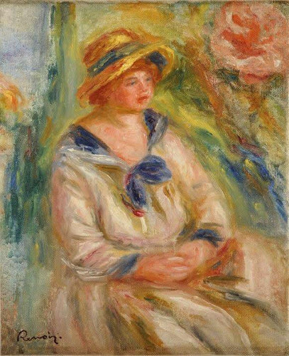 Estudo de retrato de uma mulher (Pierre-Auguste Renoir) - Reprodução com Qualidade Museu