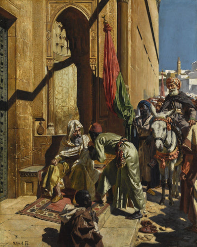 The Fortune Teller, Cairo (Rudolf Ernst) - Reprodução com Qualidade Museu