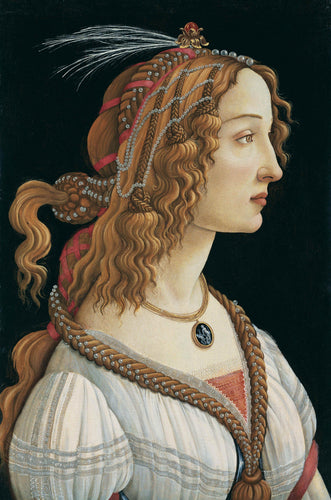 Retrato de uma jovem (Sandro Botticelli) - Reprodução com Qualidade Museu