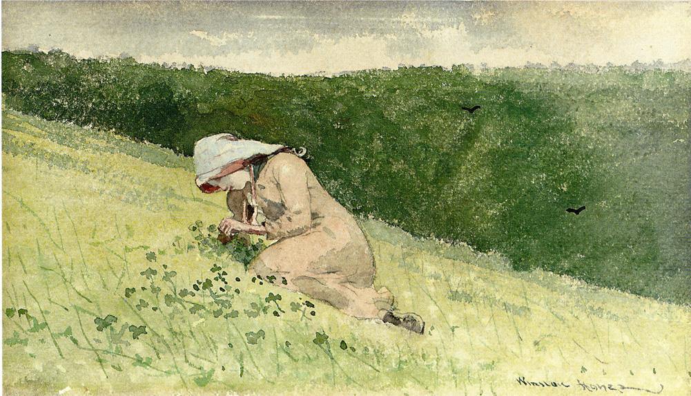 Trevo-de-quatro-folhas (Winslow Homer) - Reprodução com Qualidade Museu