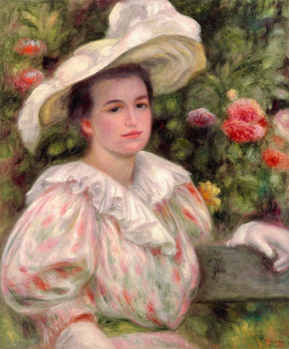 Menina entre as flores (Pierre-Auguste Renoir) - Reprodução com Qualidade Museu