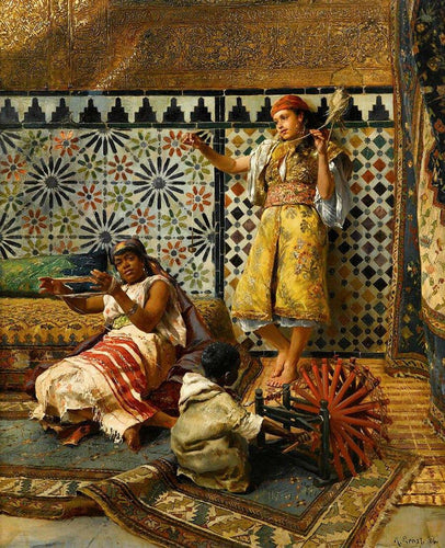 Fiação no Harém (Rudolf Ernst) - Reprodução com Qualidade Museu