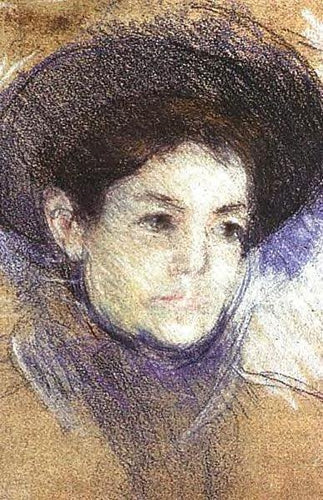 Retrato de uma mulher (Mary Cassatt) - Reprodução com Qualidade Museu