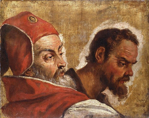 Chefes de dois homens - um escriba ou fariseu e um apóstolo