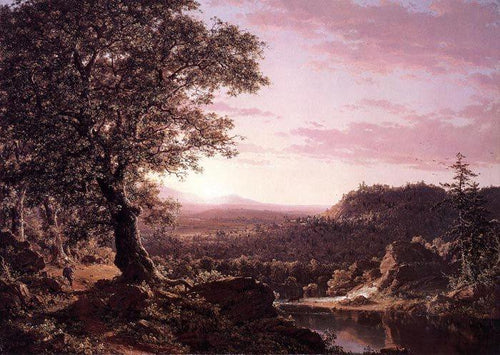 Sunset de julho, Condado de Berkshire, Massachusetts (Frederic Edwin Church) - Reprodução com Qualidade Museu