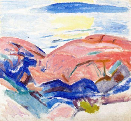 Red Rocks (Edvard Munch) - Reprodução com Qualidade Museu