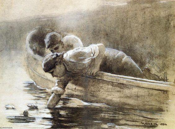Lírios de lagoa (Winslow Homer) - Reprodução com Qualidade Museu