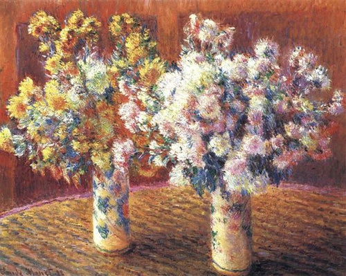 Dois vasos com crisântemos (Claude Monet) - Reprodução com Qualidade Museu