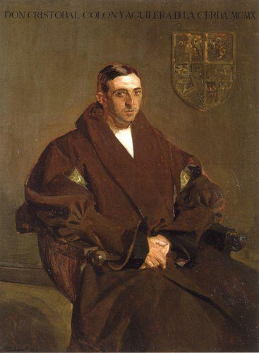 Retrato de Cristobal Colon Y Aguilera De La Cerda, duque de Veragua (Joaquin Sorolla) - Reprodução com Qualidade Museu