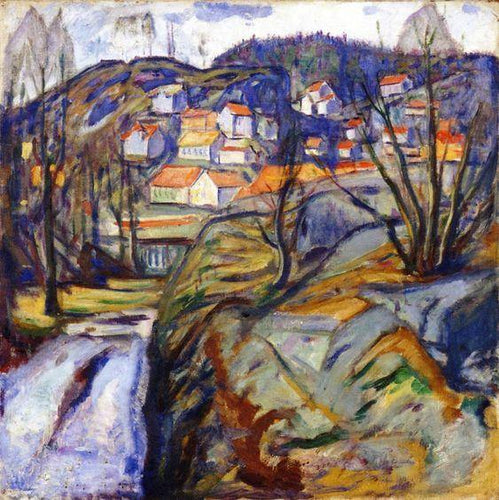 Kragero na primavera (Edvard Munch) - Reprodução com Qualidade Museu