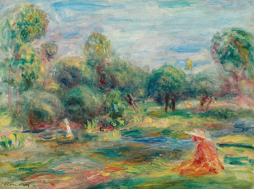Paisagem em Cagnes (Pierre-Auguste Renoir) - Reprodução com Qualidade Museu