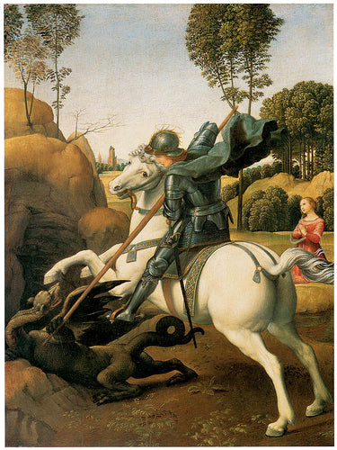São Jorge e o Dragão (Rafael) - Reprodução com Qualidade Museu
