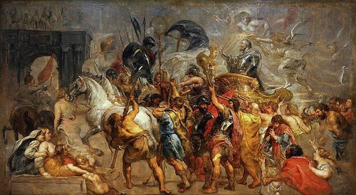 Entrada triunfal de Henrique IV em Paris (Peter Paul Rubens) - Reprodução com Qualidade Museu
