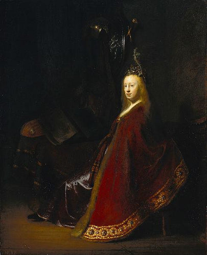 Minerva em seu estudo (Rembrandt) - Reprodução com Qualidade Museu