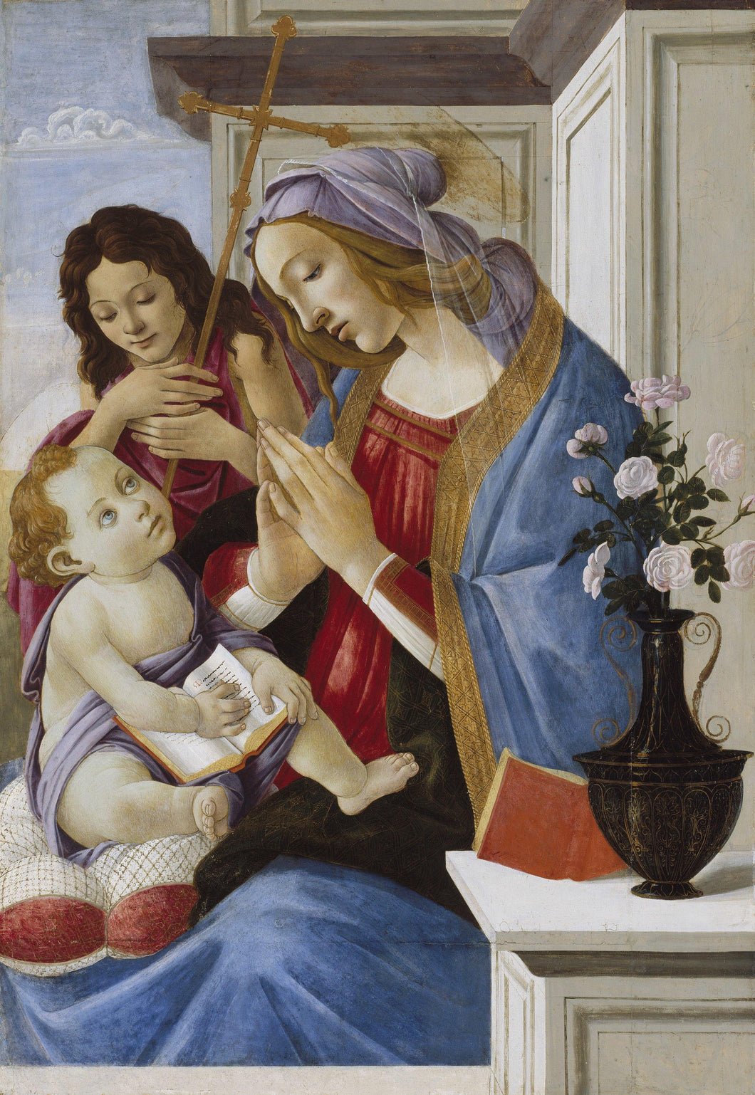 Virgem e o Menino com São João Batista (Sandro Botticelli) - Reprodução com Qualidade Museu