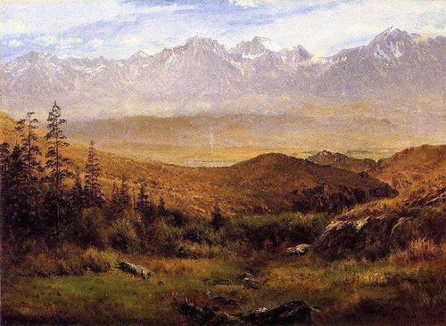 No sopé das Montanhas Rochosas (Albert Bierstadt) - Reprodução com Qualidade Museu