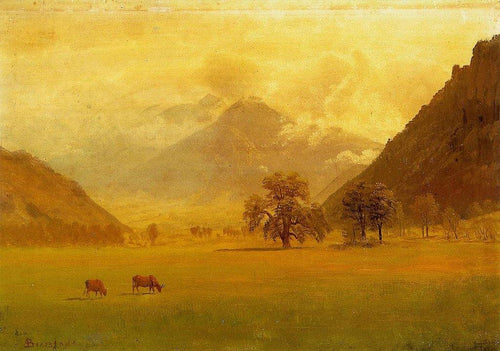 Vale do Rhone (Albert Bierstadt) - Reprodução com Qualidade Museu