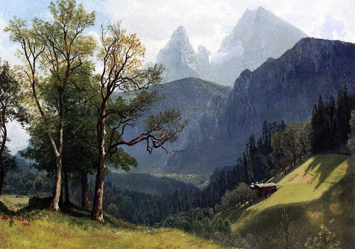Paisagem tirolesa (Albert Bierstadt) - Reprodução com Qualidade Museu