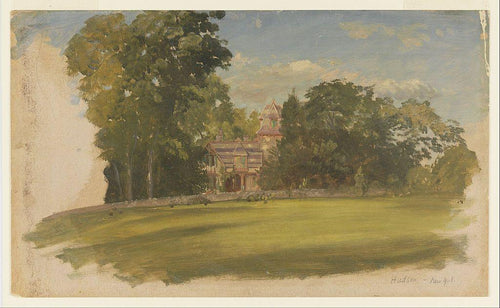 House In Hudson em Nova York (Frederic Edwin Church) - Reprodução com Qualidade Museu
