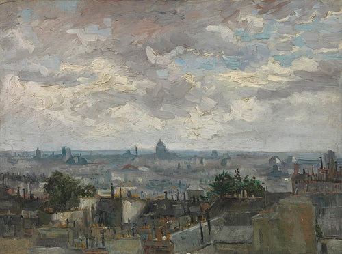Vista de Paris para Meudon (Vincent Van Gogh) - Reprodução com Qualidade Museu