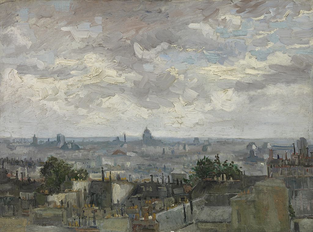 Vista de Paris para Meudon (Vincent Van Gogh) - Reprodução com Qualidade Museu