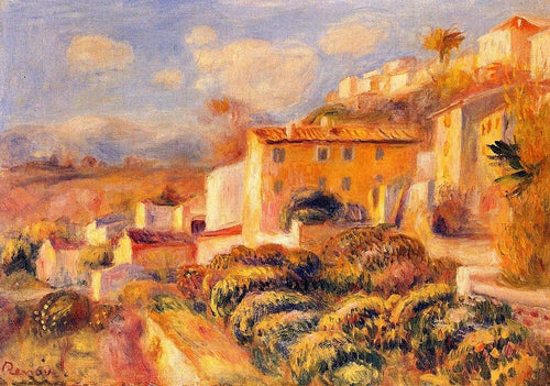 Vista dos Correios, Cagnes (Pierre-Auguste Renoir) - Reprodução com Qualidade Museu