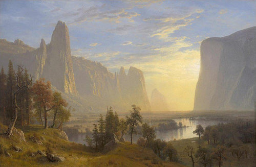 Olhando para o Vale de Yosemite (Albert Bierstadt) - Reprodução com Qualidade Museu