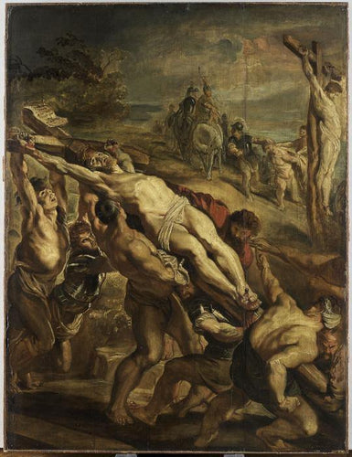 O levantamento da cruz - painel do meio (Peter Paul Rubens) - Reprodução com Qualidade Museu