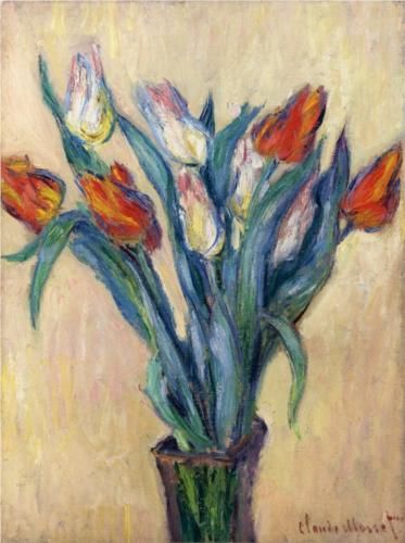Vaso de tulipas (Claude Monet) - Reprodução com Qualidade Museu