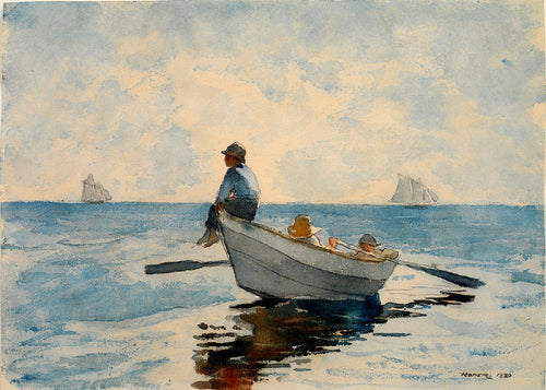 Boys In A Dory (Winslow Homer) - Reprodução com Qualidade Museu