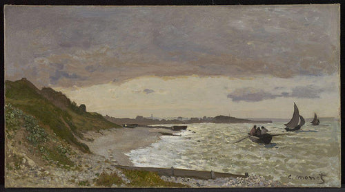 A Costa em Sainte-Adresse (Claude Monet) - Reprodução com Qualidade Museu
