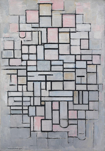 Composição No. IV, Composição 6 (Piet Mondrian) - Reprodução com Qualidade Museu
