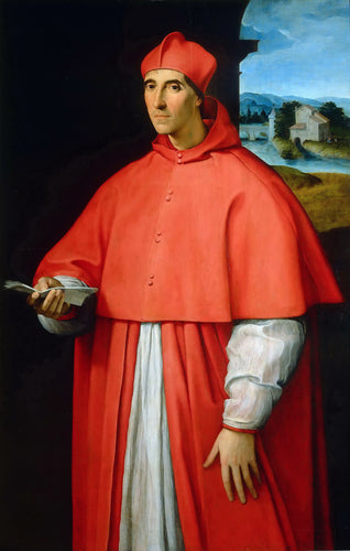 Potrait do cardeal Alessandro Farnese (Rafael) - Reprodução com Qualidade Museu