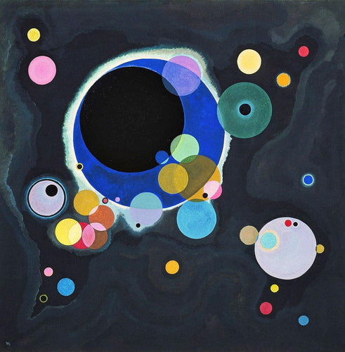 Vários Círculos (Wassily Kandinsky) - Reprodução com Qualidade Museu