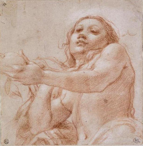 Eve segurando a maçã, estudo para o Duomo de Parma - Replicarte