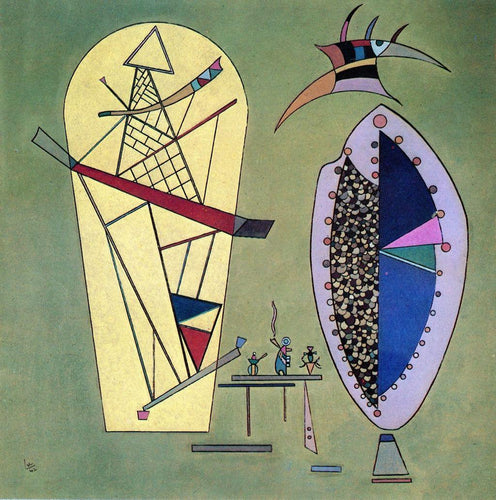 Três entre dois (Wassily Kandinsky) - Reprodução com Qualidade Museu
