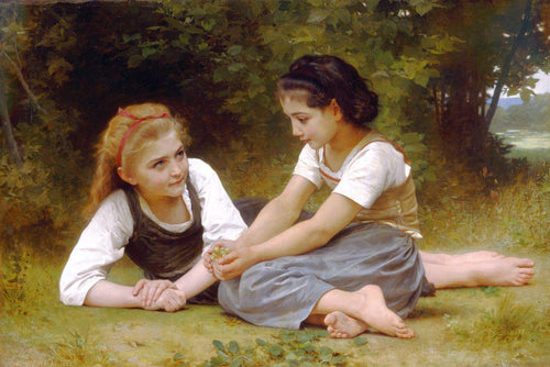 The Nut Gatherers (William-Adolphe Bouguereau) - Reprodução com Qualidade Museu