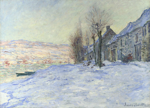 Lavacourt Under Snow (Claude Monet) - Reprodução com Qualidade Museu