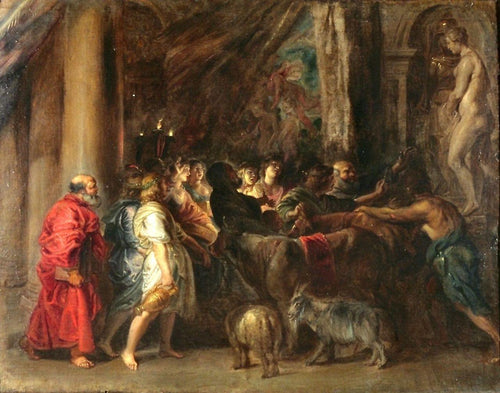 Sacrifício em um templo (Peter Paul Rubens) - Reprodução com Qualidade Museu