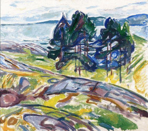 Pinheiros à beira-mar (Edvard Munch) - Reprodução com Qualidade Museu