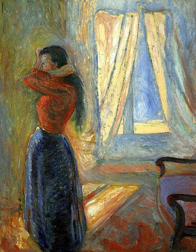 Mulher olhando no espelho (Edvard Munch) - Reprodução com Qualidade Museu