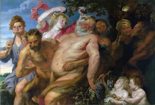Silenus bêbado apoiado por sátiros (Anthony van Dyck) - Reprodução com Qualidade Museu