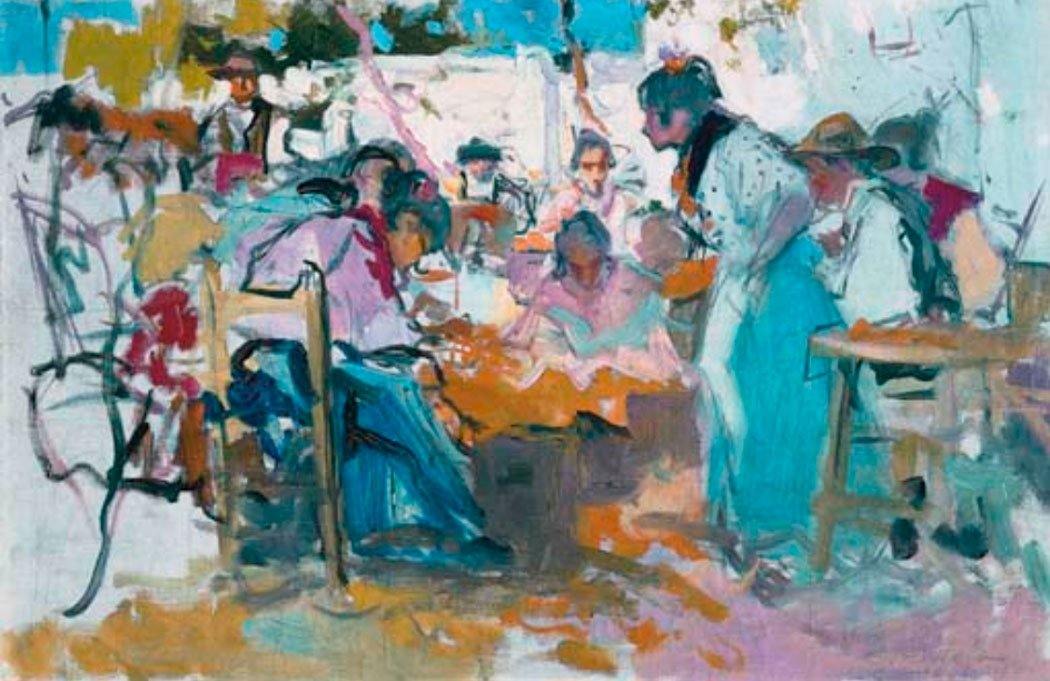 Remendadores de rede em Valência (Joaquin Sorolla) - Reprodução com Qualidade Museu