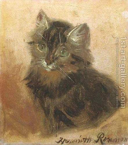 Um pequeno gatinho (Henriette Ronner-Knip) - Reprodução com Qualidade Museu