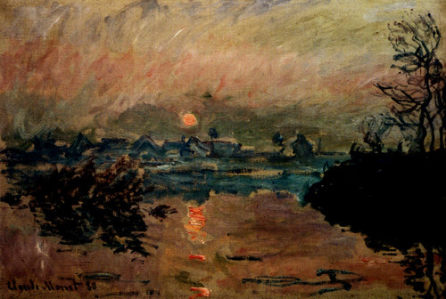 Pôr do sol (Claude Monet) - Reprodução com Qualidade Museu
