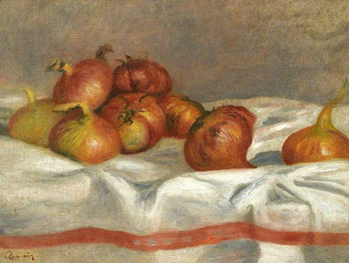 Natureza morta com cebola e tomate (Pierre-Auguste Renoir) - Reprodução com Qualidade Museu